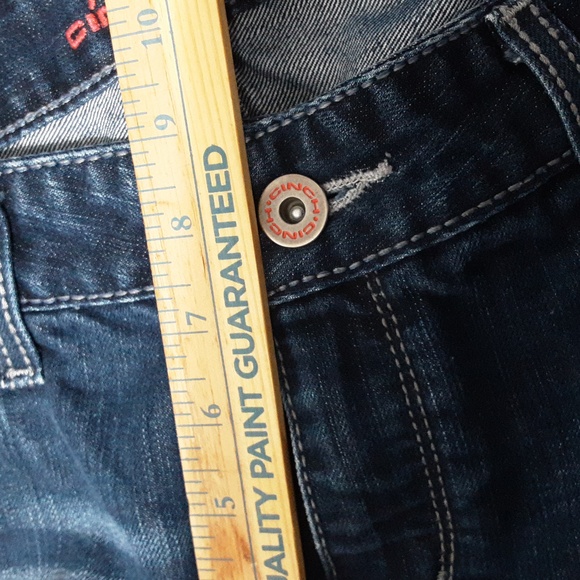 ADA CINCH Mid Rise Relaxed Boot Cut Cheveron-Inspired Style Denim Jean/Size 11 - Picture 10 of 11